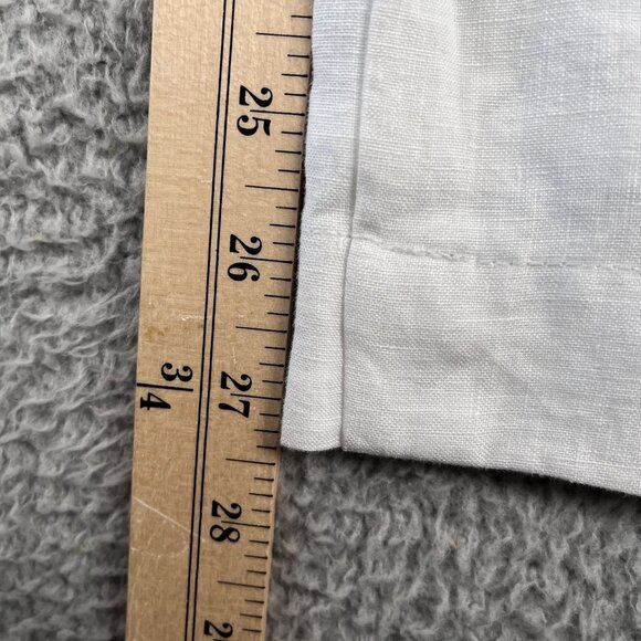 Sundance Wide Leg Linen Pants Womens Large White Stretch Waist Made in USA - Picture 7 of 7